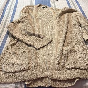 Aerie xxl summer cardigan with pockets. Oat color. Long.